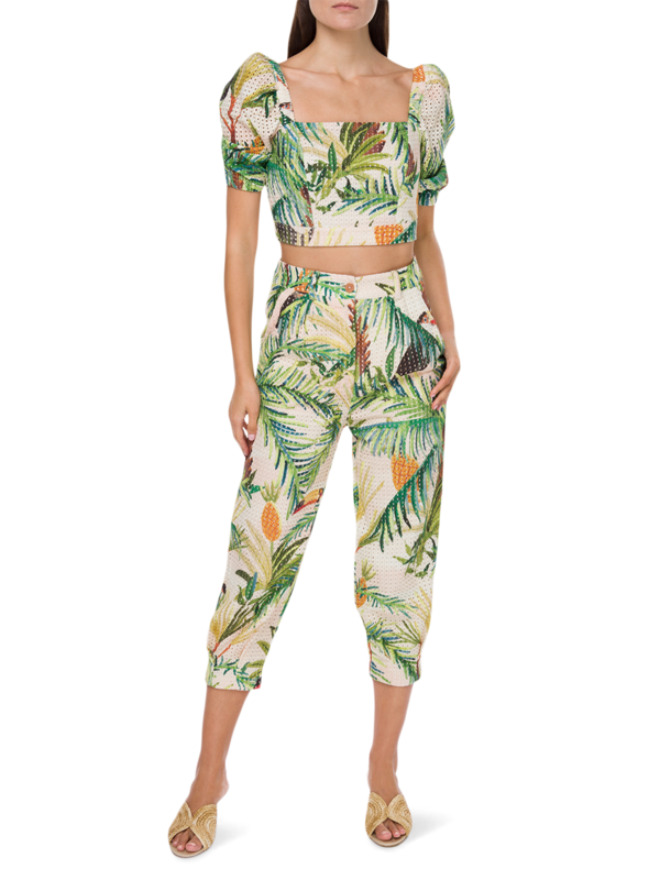 Toucan Paradise Eyelet Pants