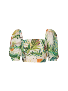 Toucan Paradise Eyelet Top