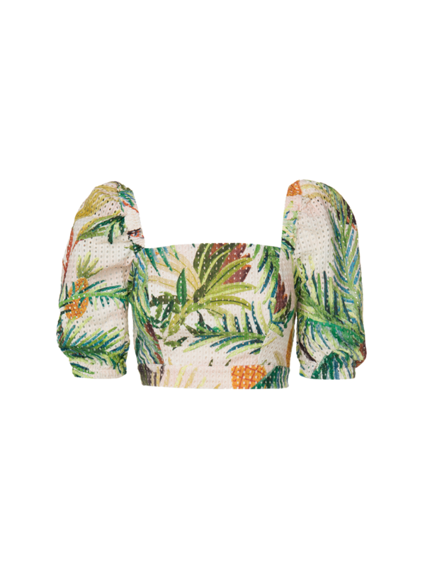 Toucan Paradise Eyelet Top