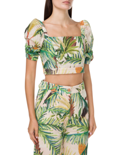 Toucan Paradise Eyelet Top