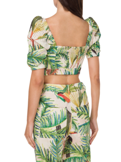 Toucan Paradise Eyelet Top