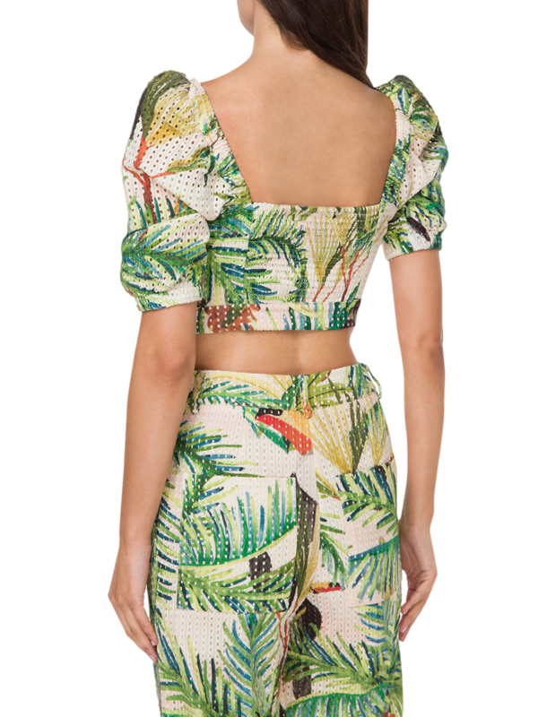Toucan Paradise Eyelet Top