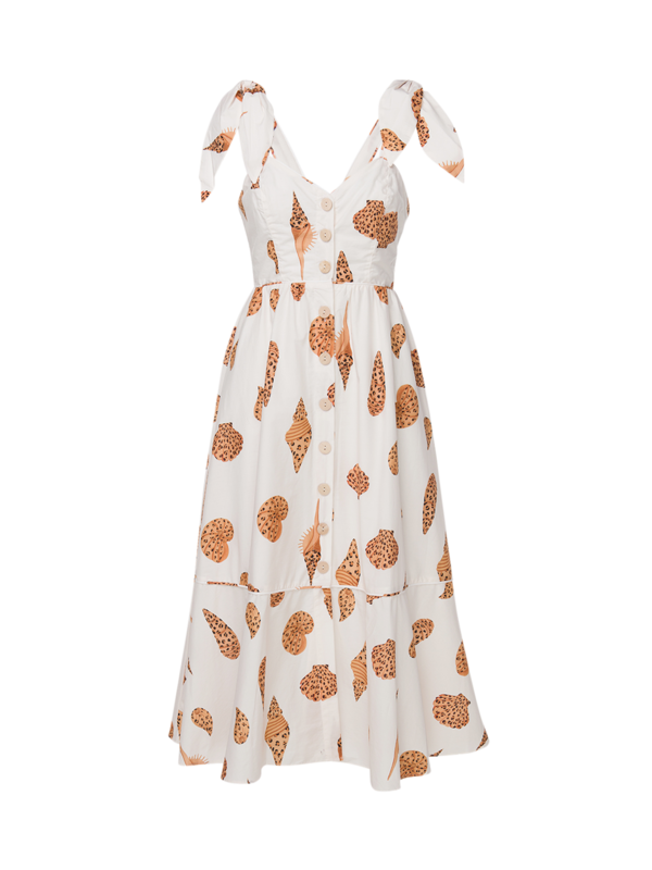Leopard Shell Midi Dress