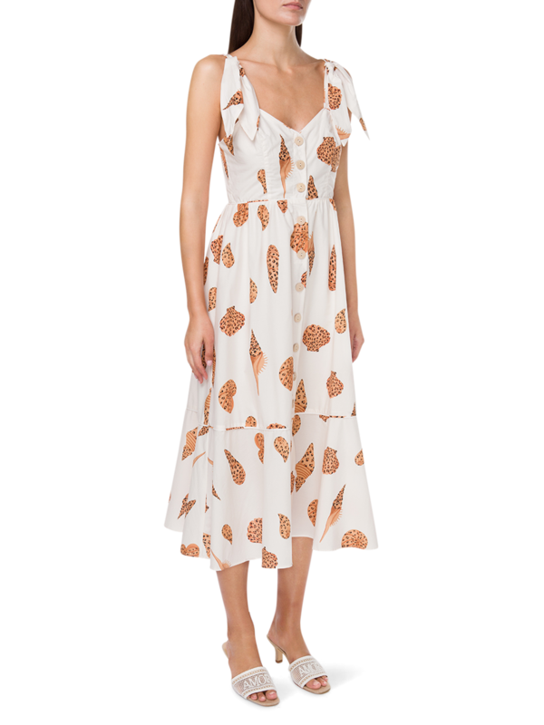 Leopard Shell Midi Dress