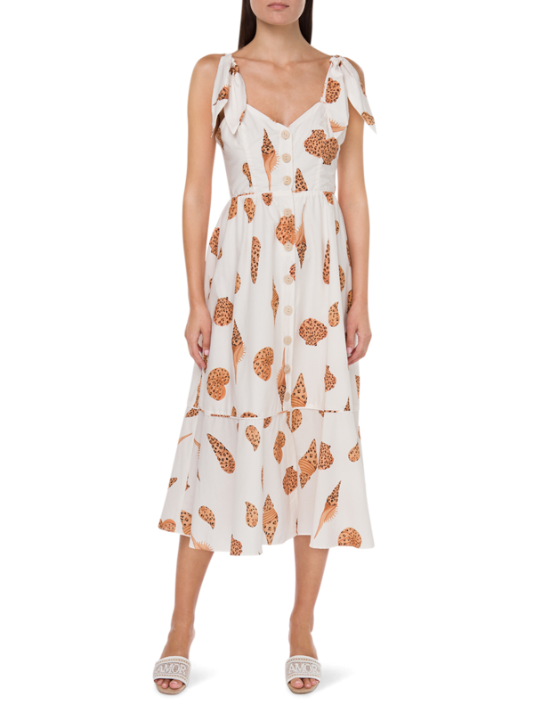 Leopard Shell Midi Dress
