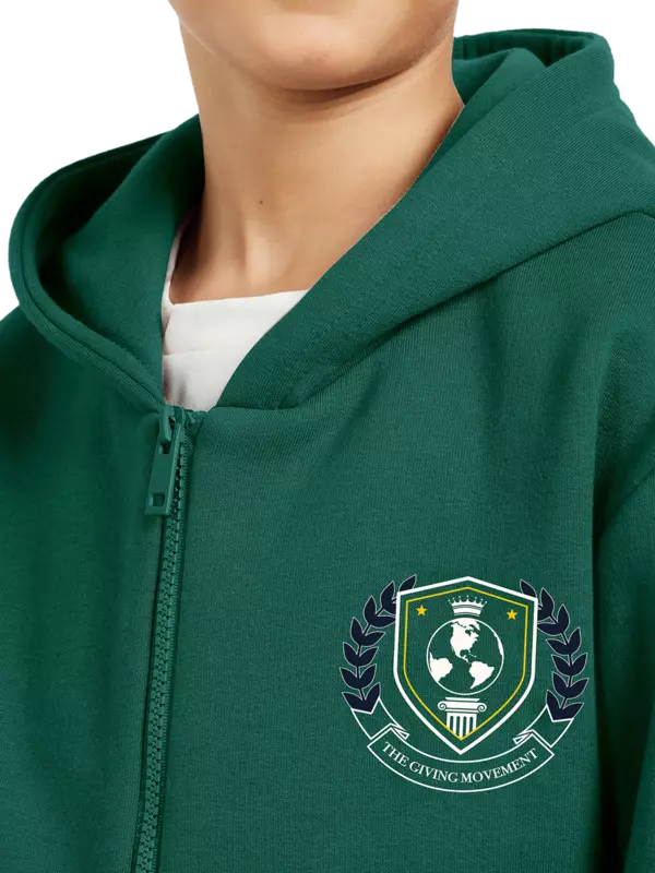 هودي بسحاب وطبعة شعار للأطفال