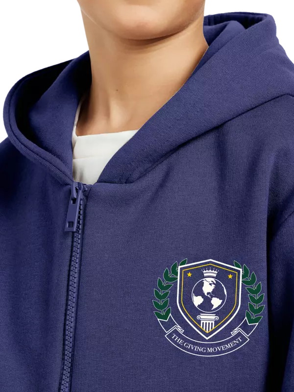 هودي بسحاب وطبعة شعار للأطفال