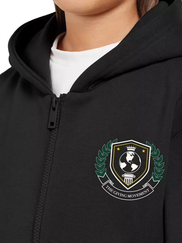 هودي بسحاب وطبعة شعار للأطفال