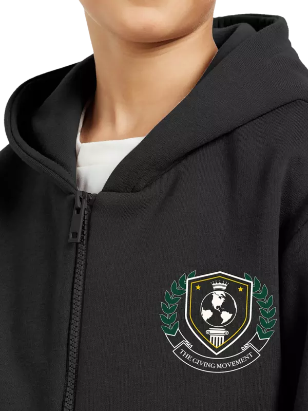 هودي بسحاب وطبعة شعار للأطفال