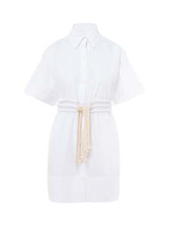 FIONA SHORT SLEEVE MINI DRESS WITH TIE WAIST