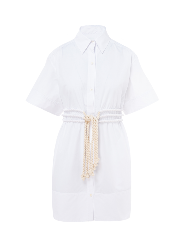 FIONA SHORT SLEEVE MINI DRESS WITH TIE WAIST