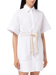 FIONA SHORT SLEEVE MINI DRESS WITH TIE WAIST