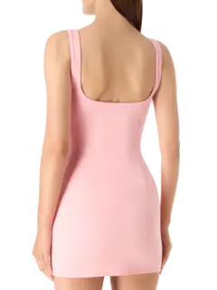 Colorblock Flower Tank Mini Dress