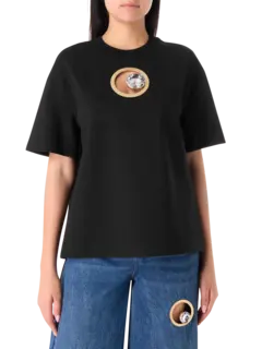 Crystal Eyelet Relaxed T-Shirt
