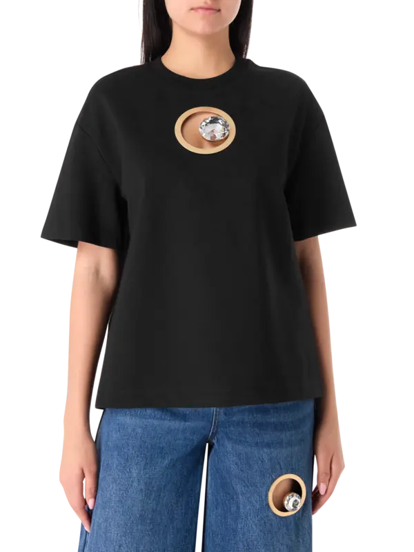 Crystal Eyelet Relaxed T-Shirt