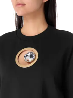 Crystal Eyelet Relaxed T-Shirt