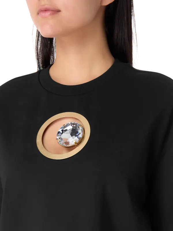 Crystal Eyelet Relaxed T-Shirt