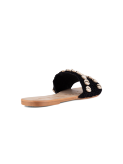 LEATHER SANDALS SHELLS & CROCHET