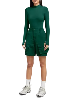 بودي سوت بأكمام طويلة من نسيج معاد تدويره