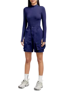 بودي سوت بأكمام طويلة من نسيج معاد تدويره