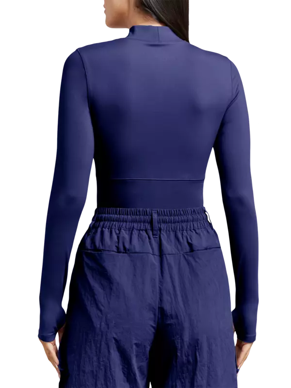 بودي سوت بأكمام طويلة من نسيج معاد تدويره