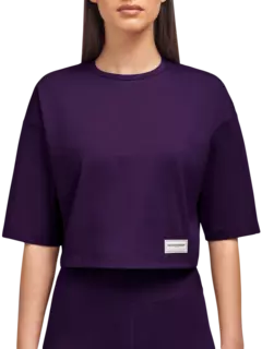 تيشيرت بقصة مربعة من نسيج معاد تدويره