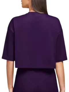 تيشيرت بقصة مربعة من نسيج معاد تدويره