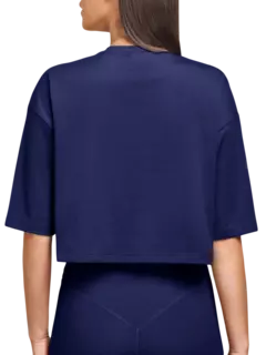 تيشيرت بقصة مربعة من نسيج معاد تدويره