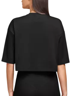 تيشيرت بقصة مربعة من نسيج معاد تدويره