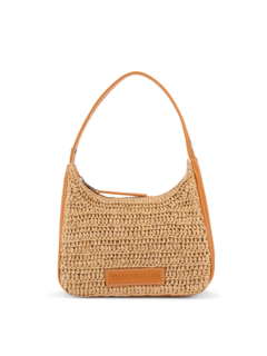 SNAP STRAW SHOULDER BAG