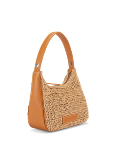 SNAP STRAW SHOULDER BAG