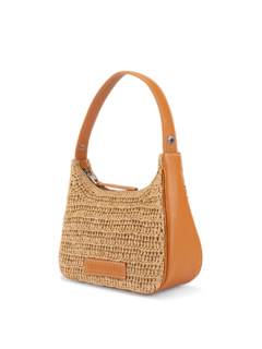 SNAP STRAW SHOULDER BAG