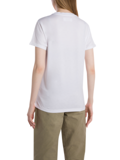 White T-Shirt with Black Arabic Words Print