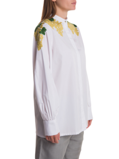 White Long Balloon Sleeves Shirt