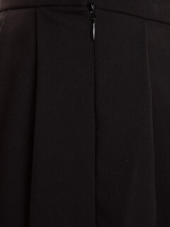 Black Pleated Skirt with Side Slits