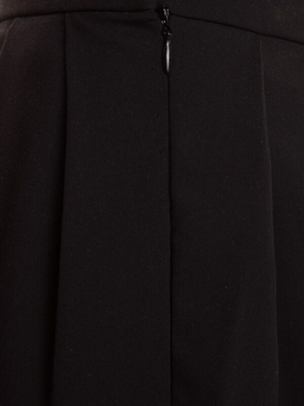 Black Pleated Skirt with Side Slits
