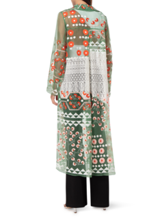 Embroidered Organza And Lace Mix Jacket