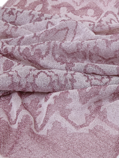 Pink-and-Grey Shawl with Wave Design