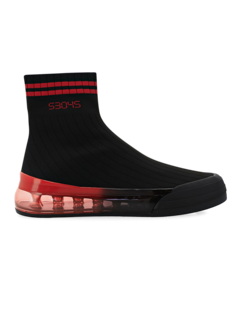 Slip-On Sock Sneakers with Ombré Rubber Soles