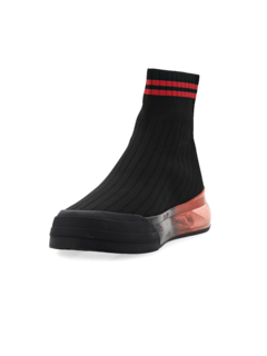 Slip-On Sock Sneakers with Ombré Rubber Soles
