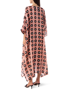 Lightweight Printed Silk Maxi Kaftan Dress