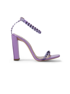 CRYSTAL PVC ANKLE STRAP HIGH HEEL SANDAL