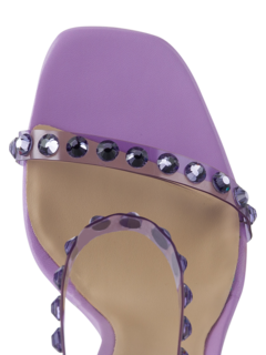 CRYSTAL PVC ANKLE STRAP HIGH HEEL SANDAL