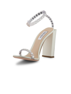 CRYSTAL PVC ANKLE STRAP HIGH HEEL SANDAL