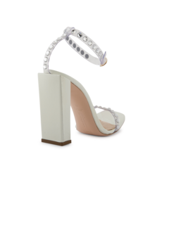 CRYSTAL PVC ANKLE STRAP HIGH HEEL SANDAL