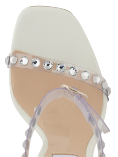 CRYSTAL PVC ANKLE STRAP HIGH HEEL SANDAL
