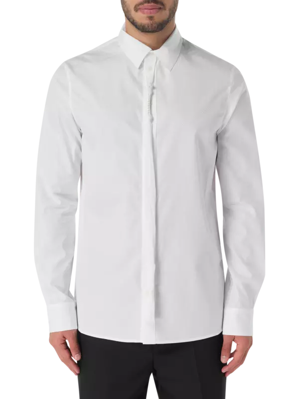 قميص سامي بأكمام طويلة وقصة عادية