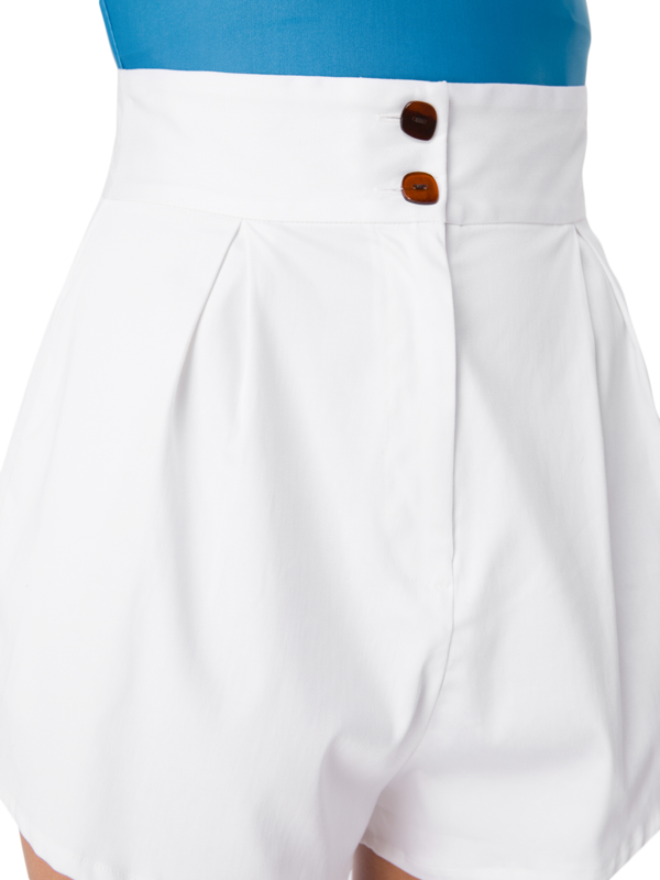 Solid Pleated Shorts