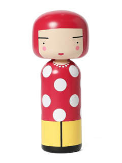 Red Kokeshi Figurine