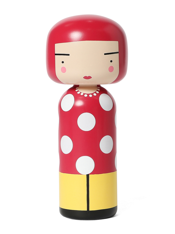 Red Kokeshi Figurine